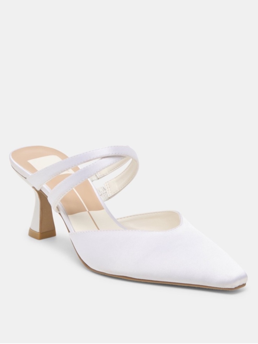 Dolce Vita Lenore white Satin Strappy Kitten Heels Size 9.5